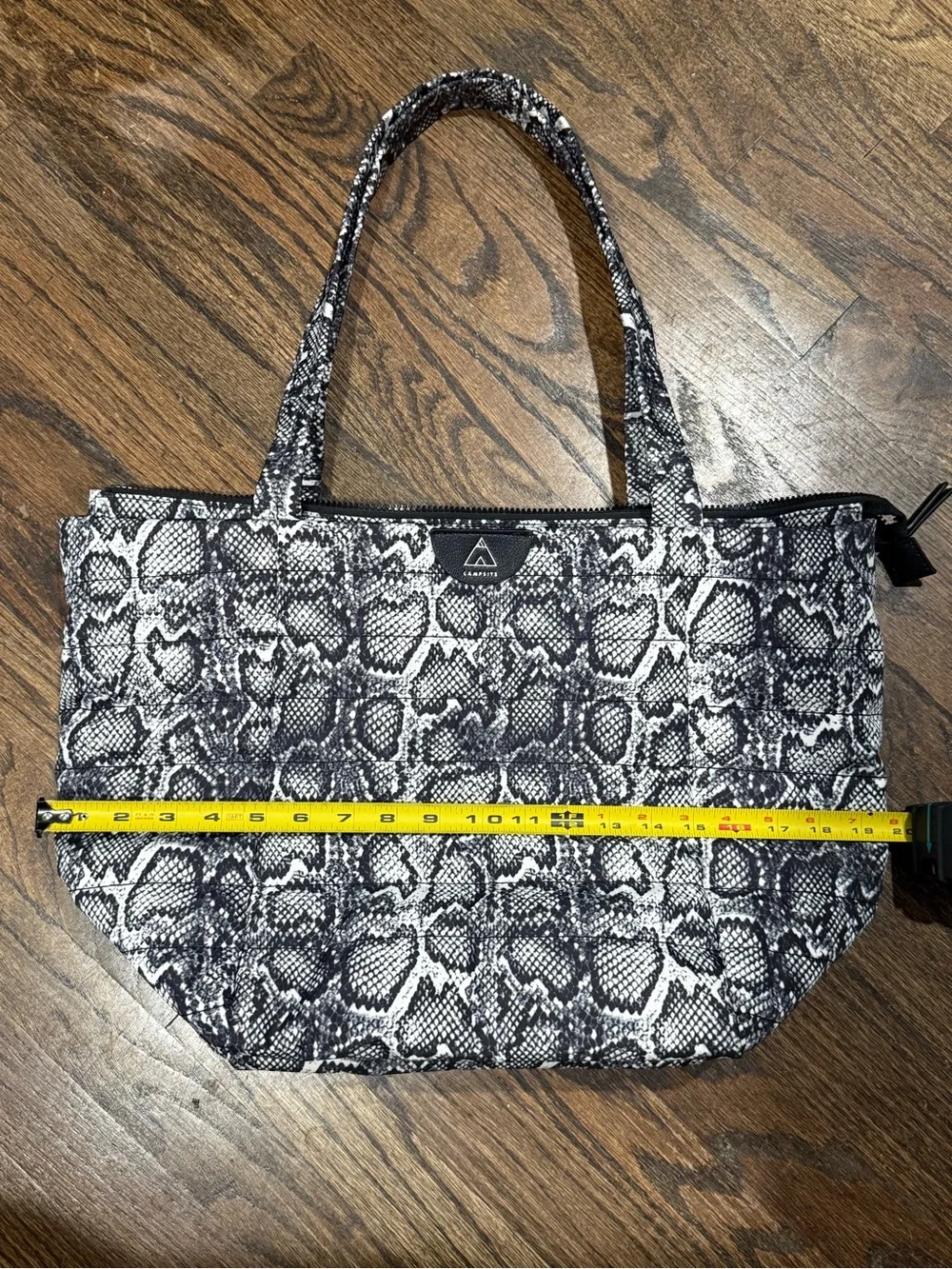 Black & White Snake-Print Tote Bag by Campsite